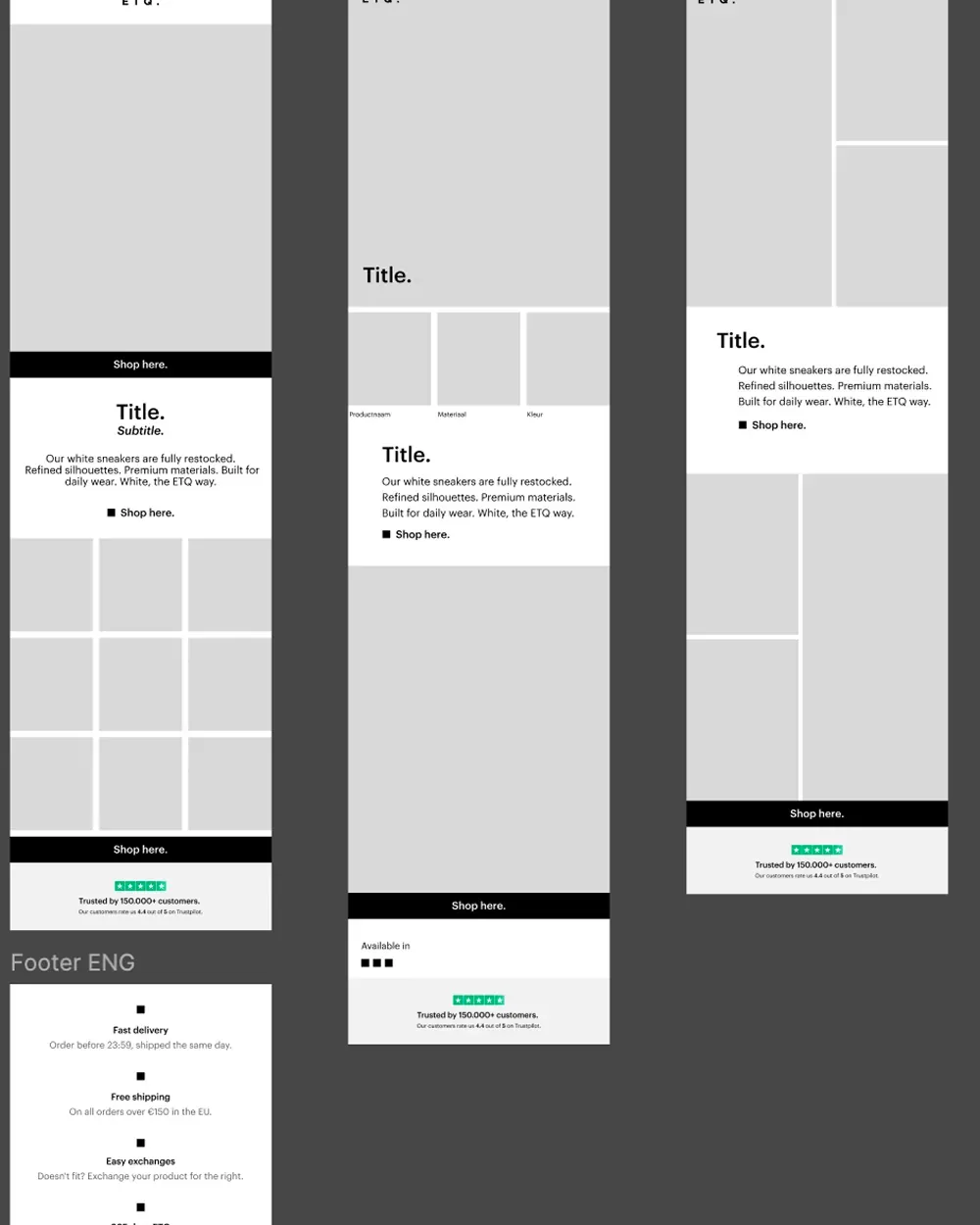 ETQ email templates / formats