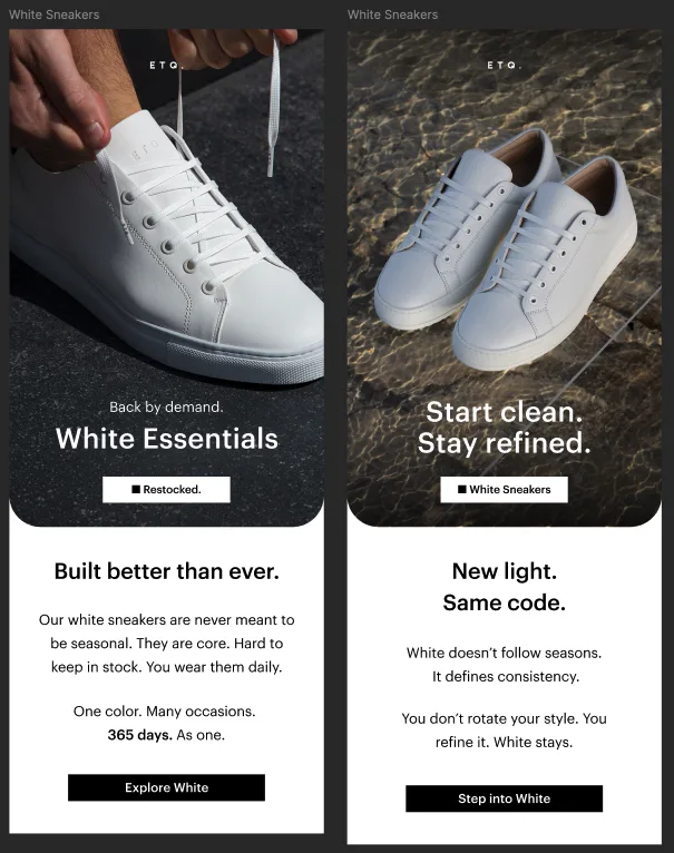 ETQ Klaviyo flows overview