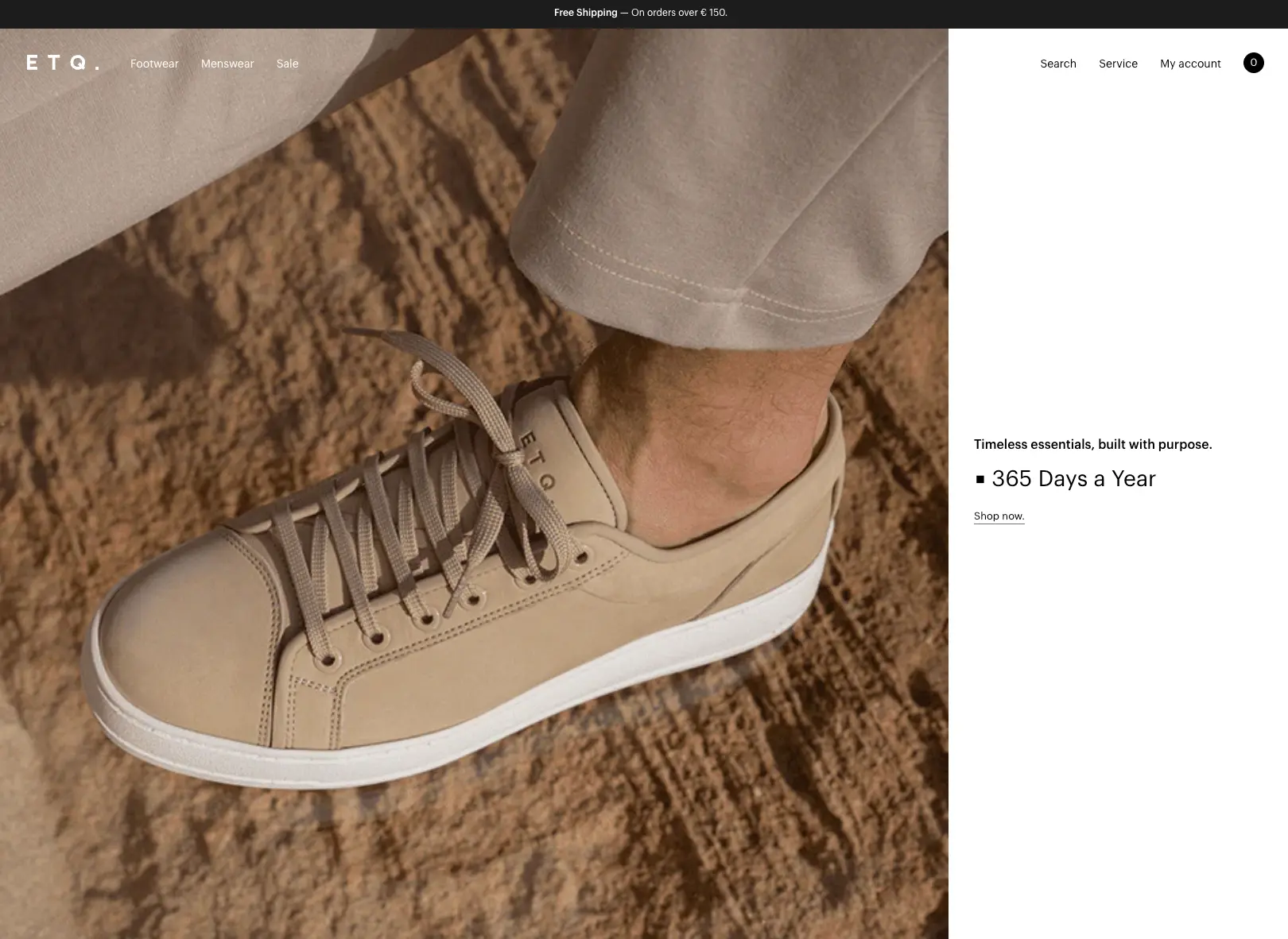 ETQ landing page