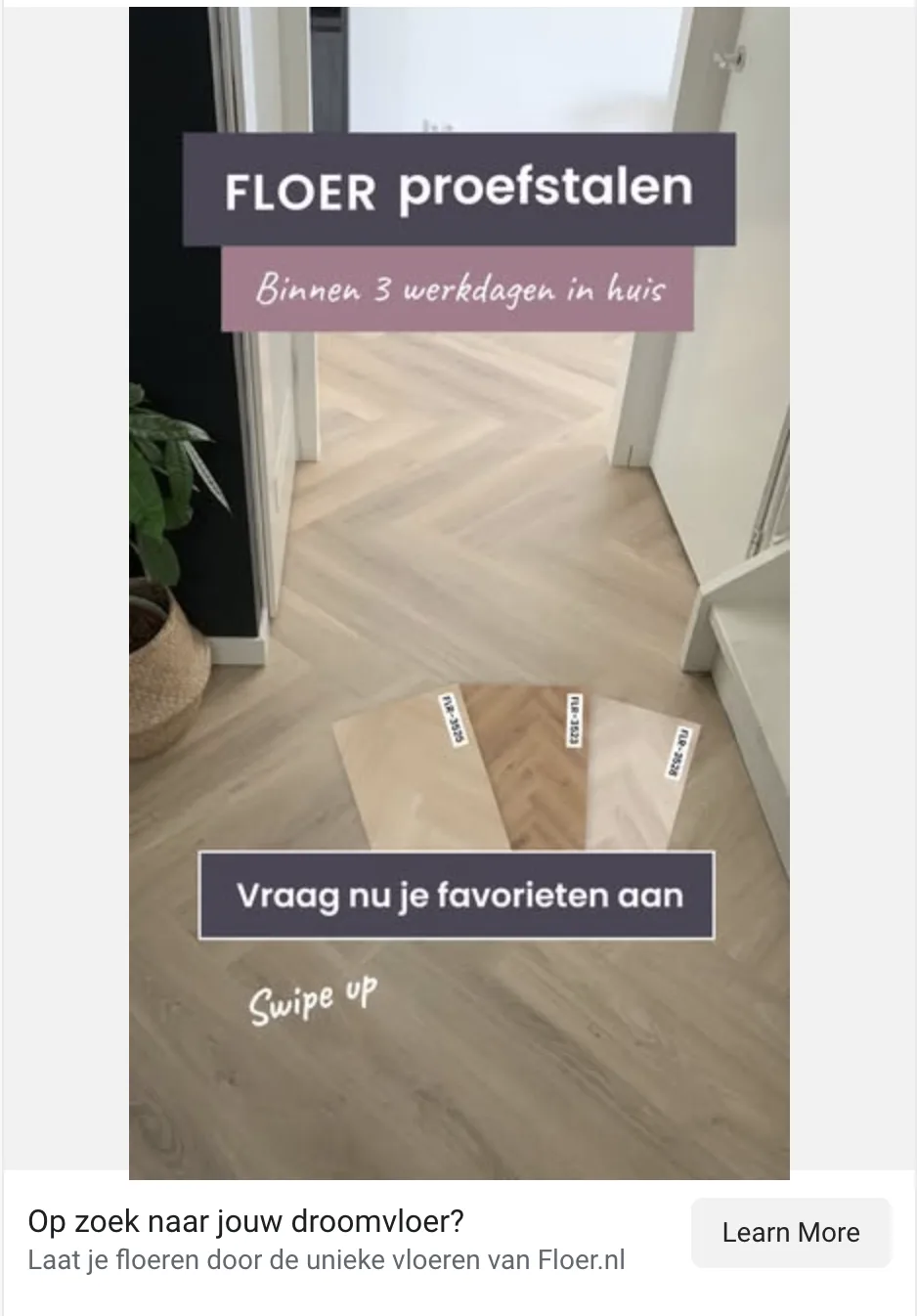 Floer Meta ad – proefstalen