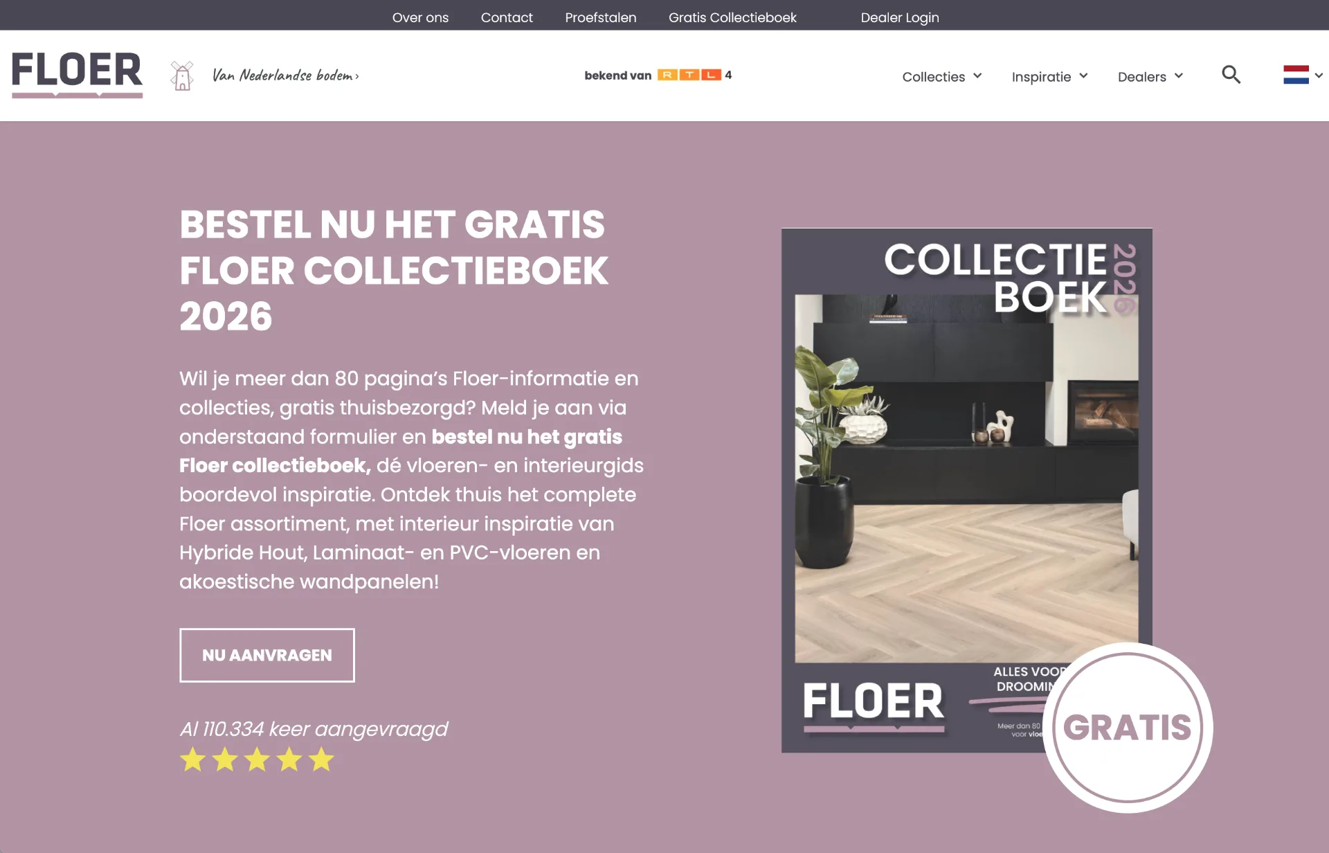 Floer collectieboek landingspagina
