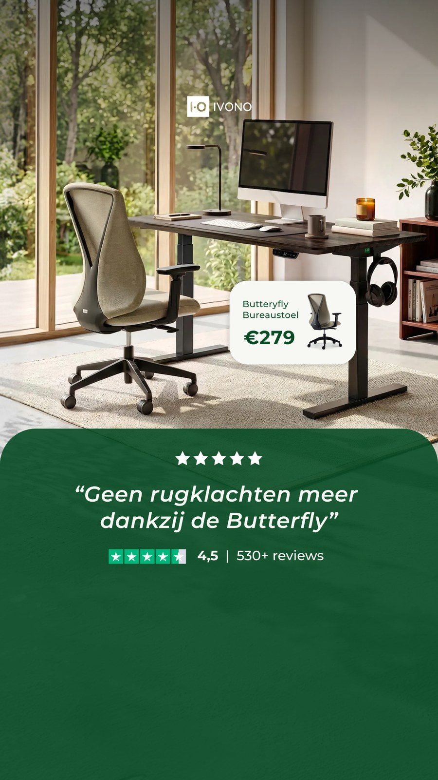 IVONO social ad Butterfly bureaustoel