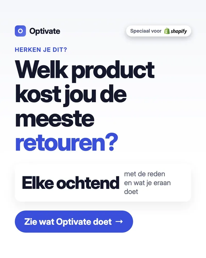 Optivate retouren-ad, variant Kort B