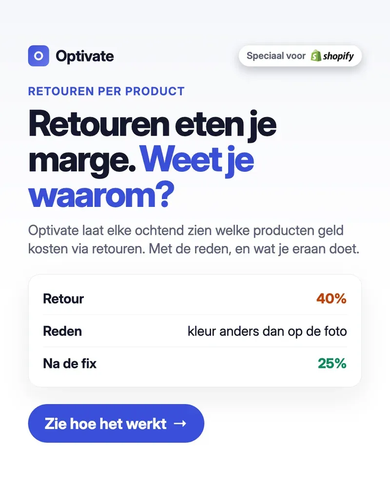Optivate retouren-ad, variant Middel