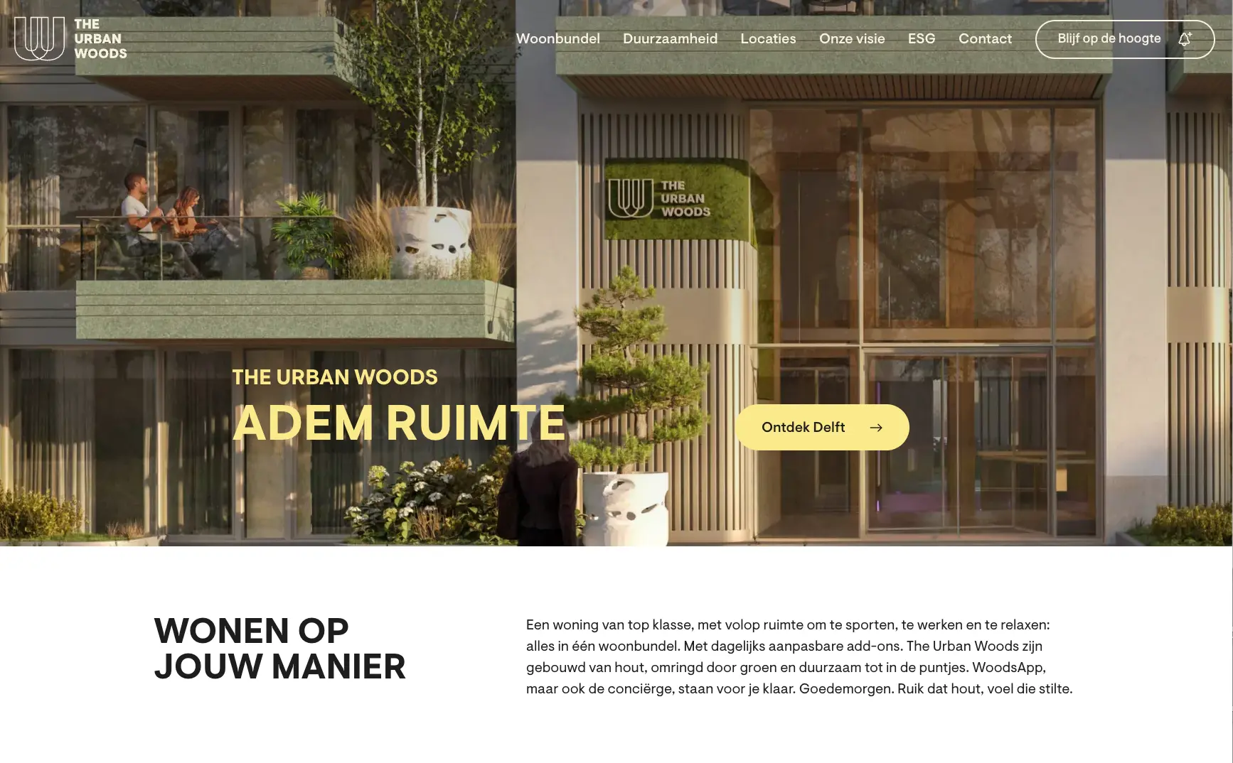 The Urban Woods homepage